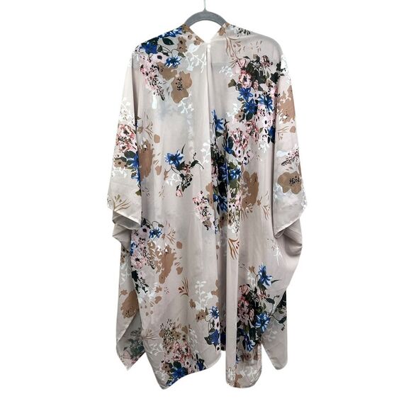 Feitong Womens Floral Kimono Semi Sheer Watercolor Print Boho Size One Size - Picture 4 of 5